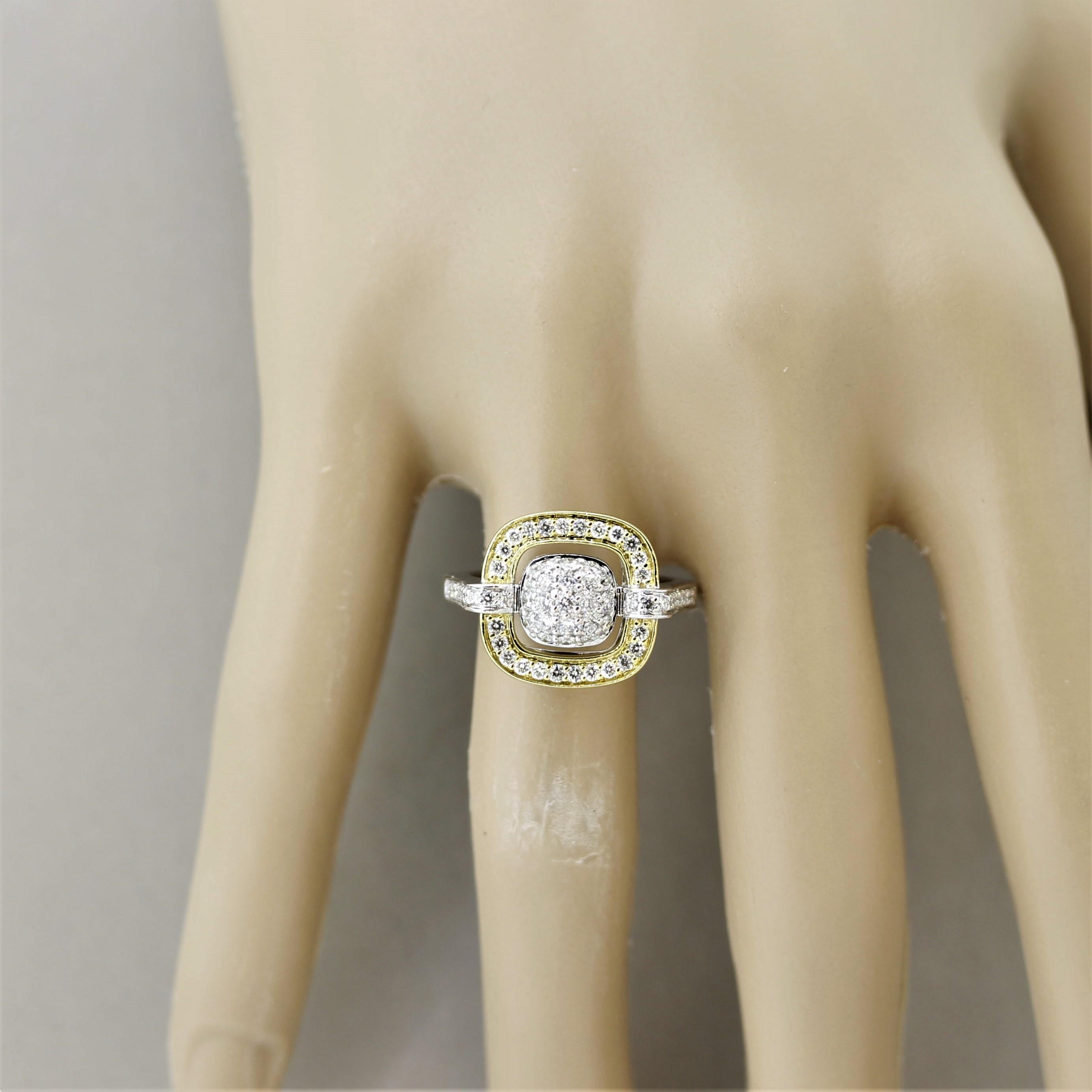 Diamond Two-Tone Gold Ring 1