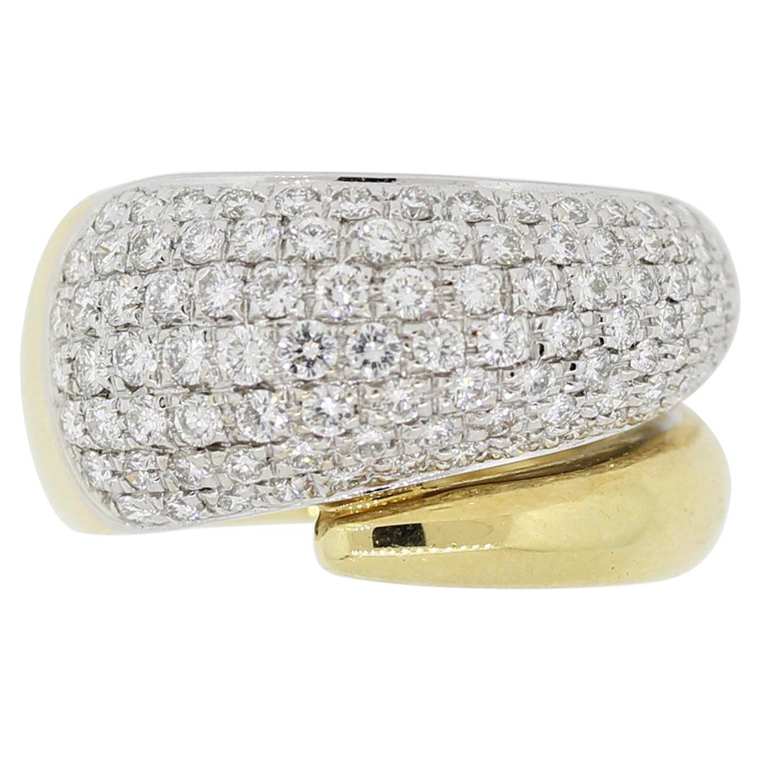 Barbara Heinrich Handmade Multi Wrap Diamond Matte Gold Band Ring For