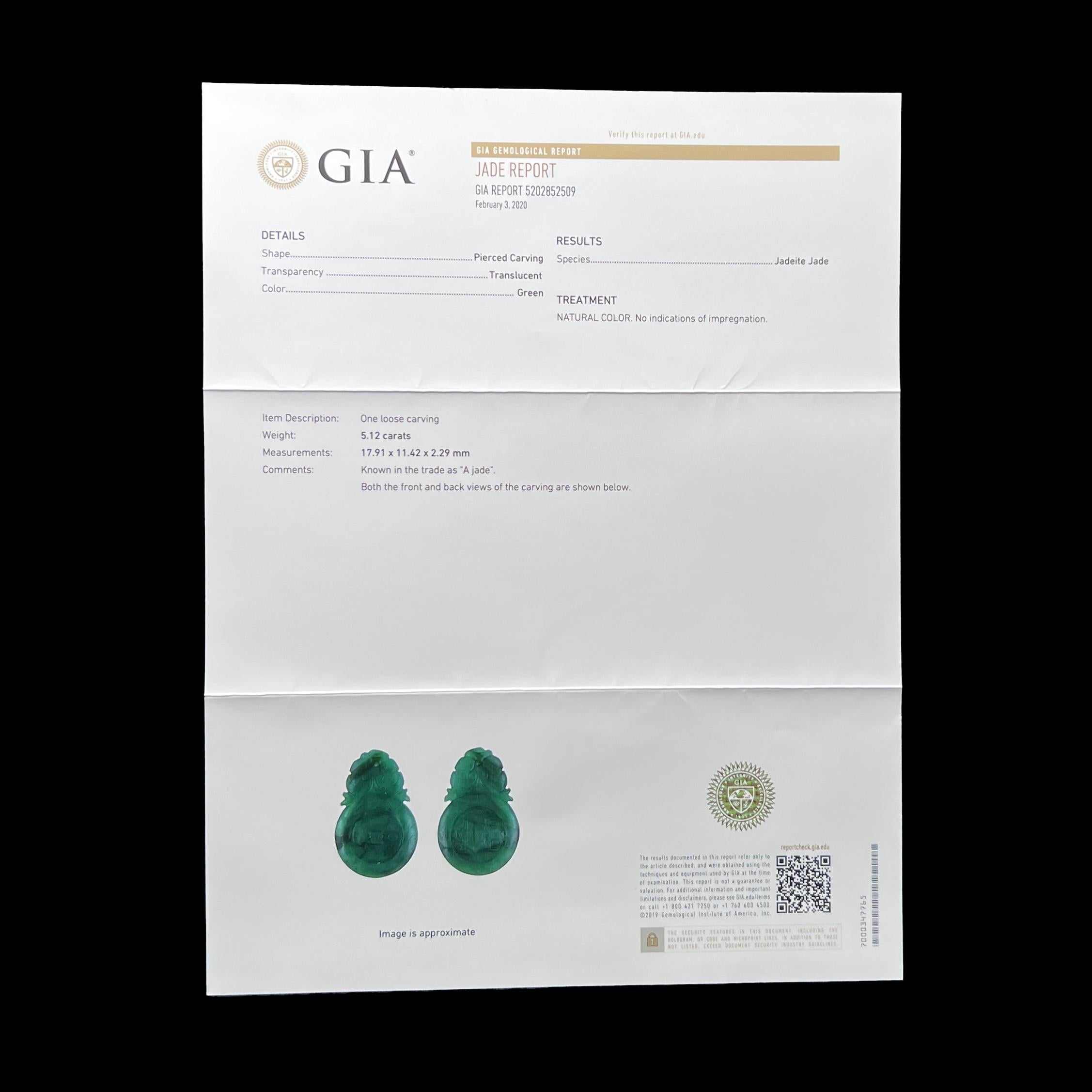 Collier Art déco en platine, perles non cultivées et jade fin certifié GIA en vente 9