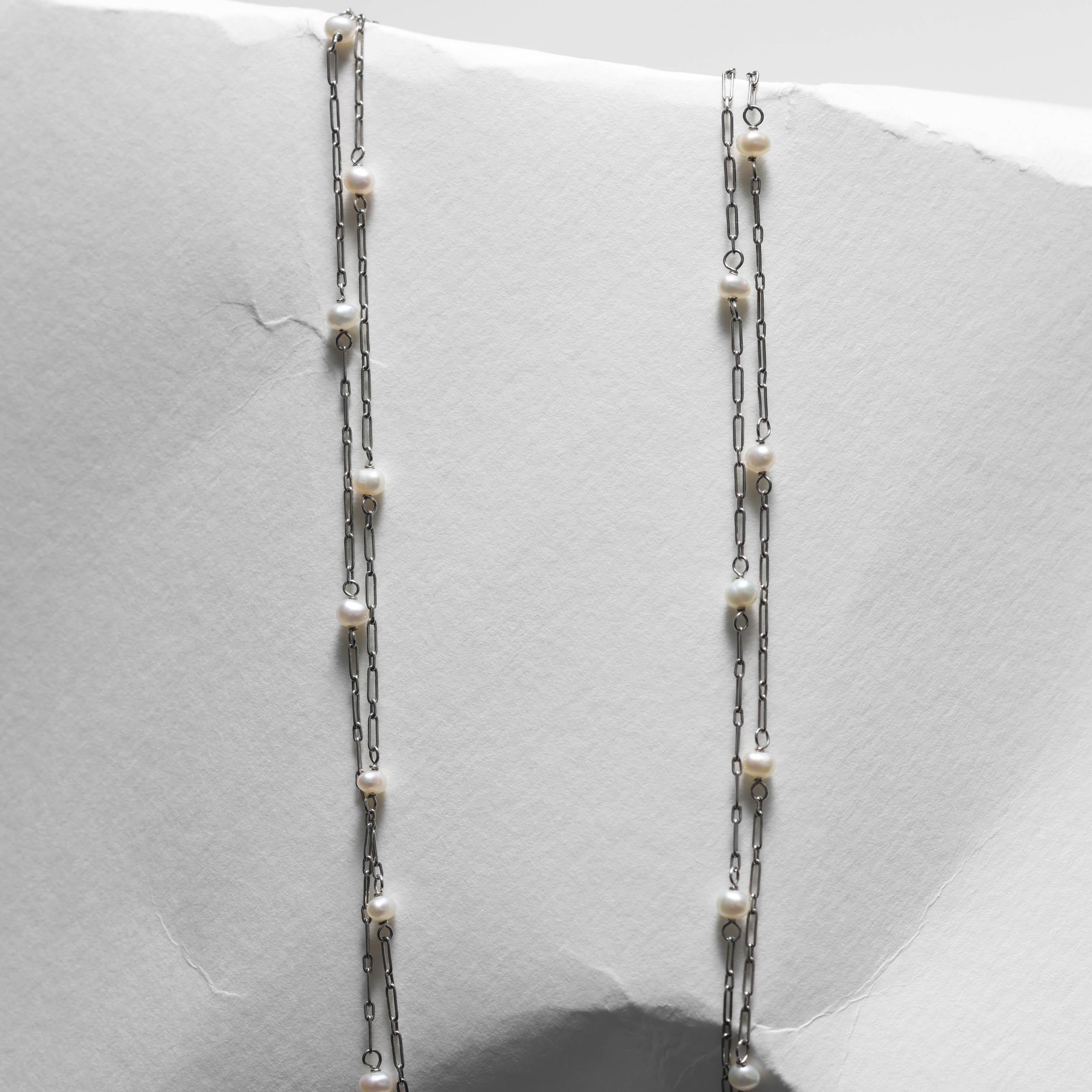 Halskette aus Platin mit Diamanten, unkulturierter Perle, feiner Jade, Platin, Art déco, GIA-zertifiziert im Zustand „Hervorragend“ im Angebot in Southbury, CT