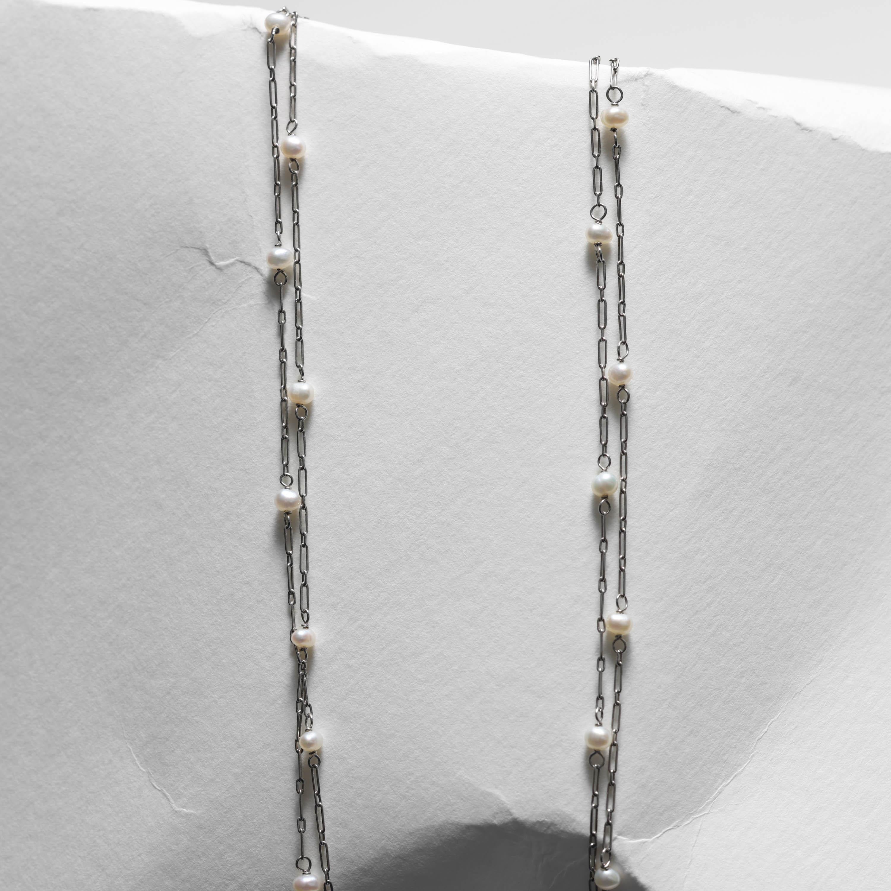 Old European Cut Diamond, Uncultured Pearl, Fine Jade, Platinum Necklace, Art Deco GIA Certified
