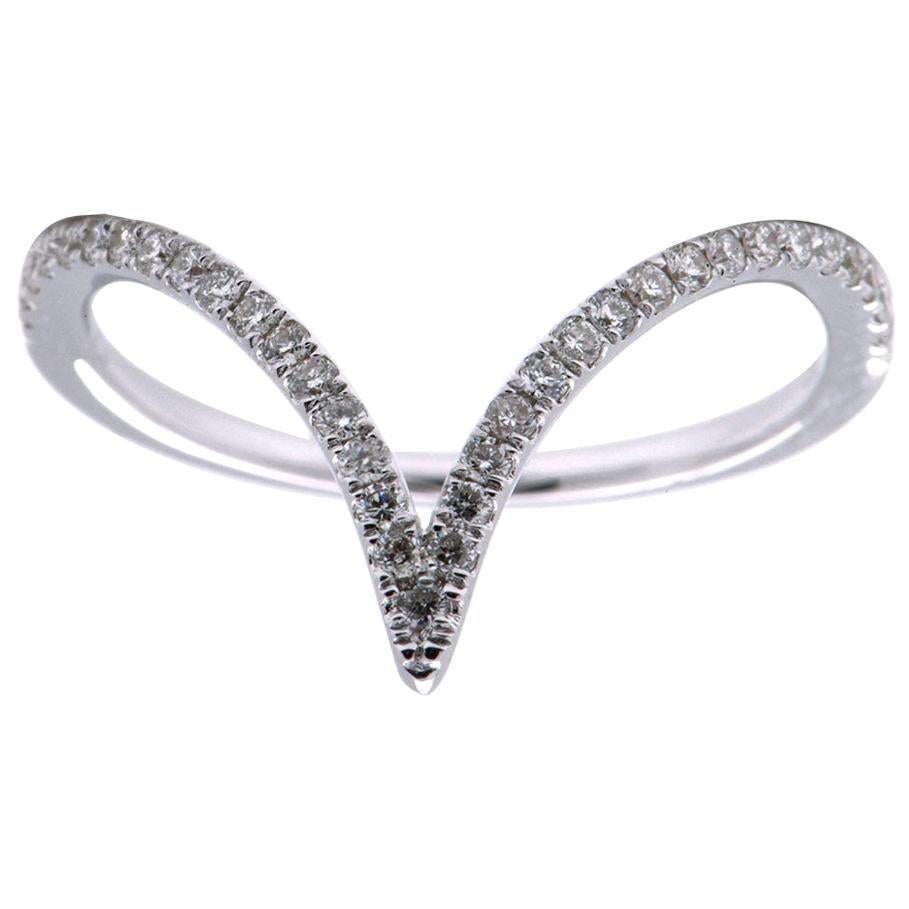 Diamond "V" Ring For Sale