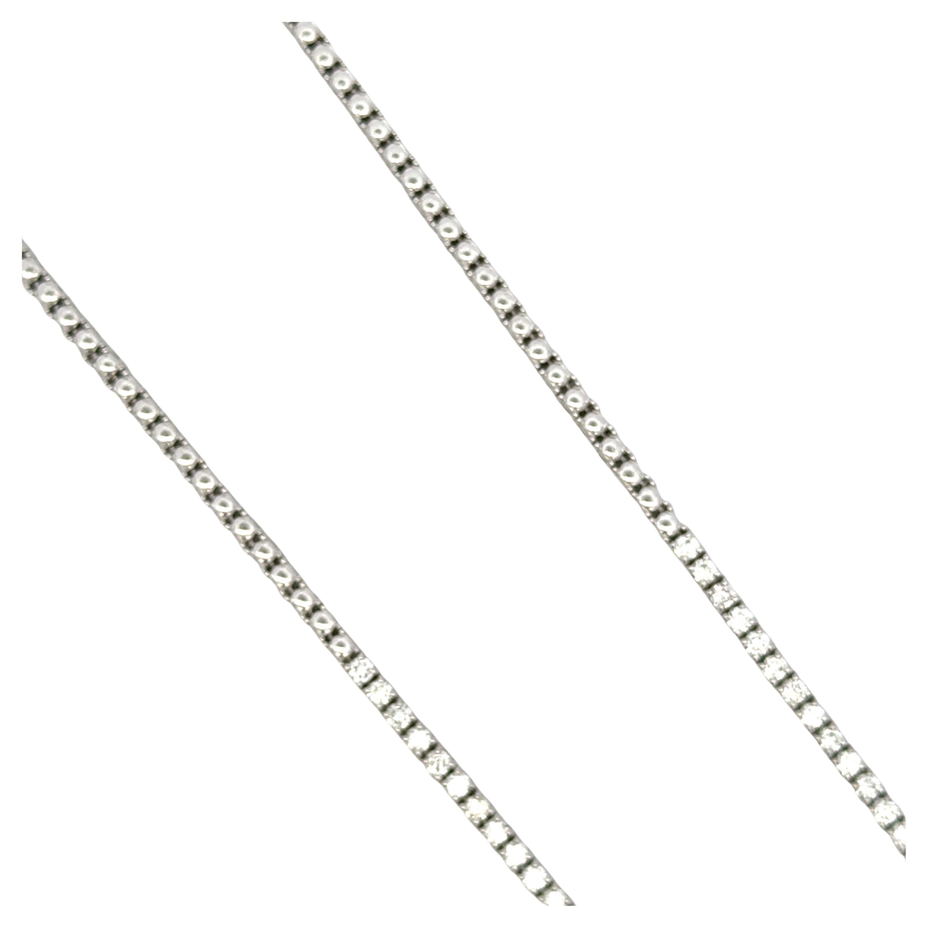 Diamant V-förmige abgestufte Halbweg-Tennis-Halskette mit Diamanten 5,40 Karat 14KT Weißgold im Angebot 6
