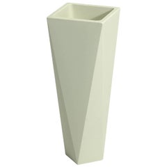 Diamond Vase in Matte Ivory Polyethylene by JVLT/Joe Velluto for Plust