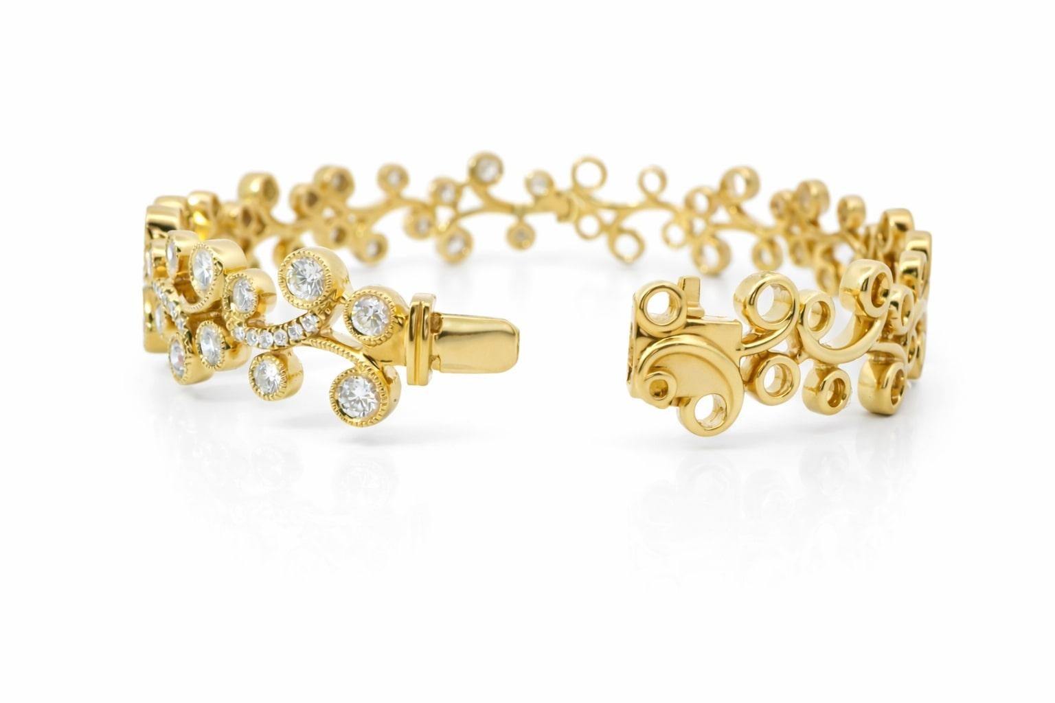 Diamond Vine Bangle - image 3