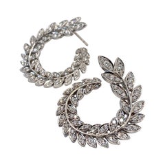 Diamond Vine Coil Earrings