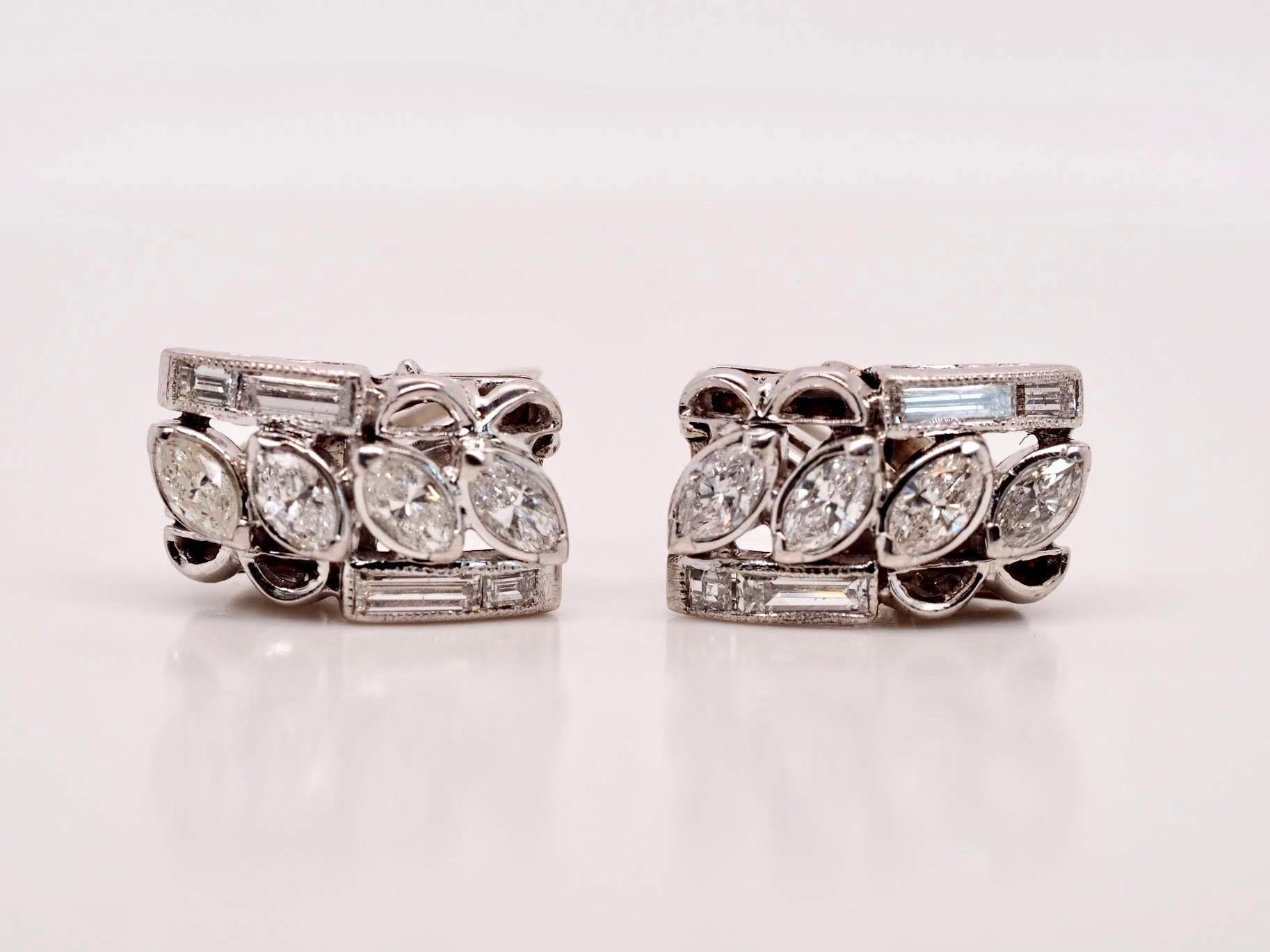 Art Deco Diamond Vintage Earrings