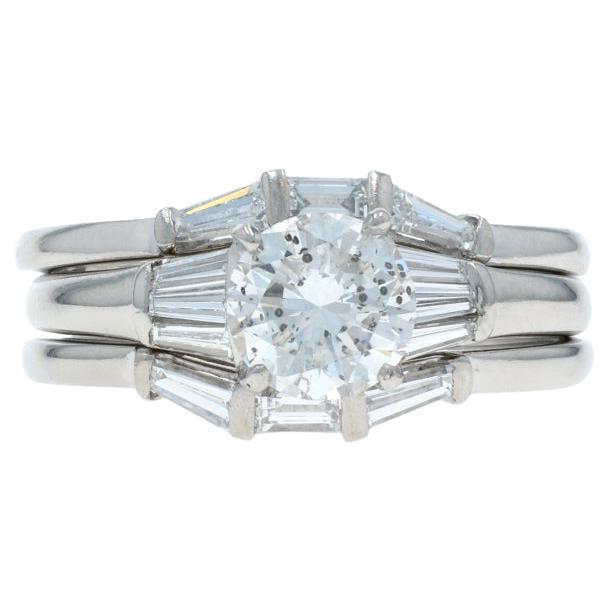 Diamond Vintage Engagement Ring 
Wedding Bands - 950 Round Brilliant 2.21ctw For Sale