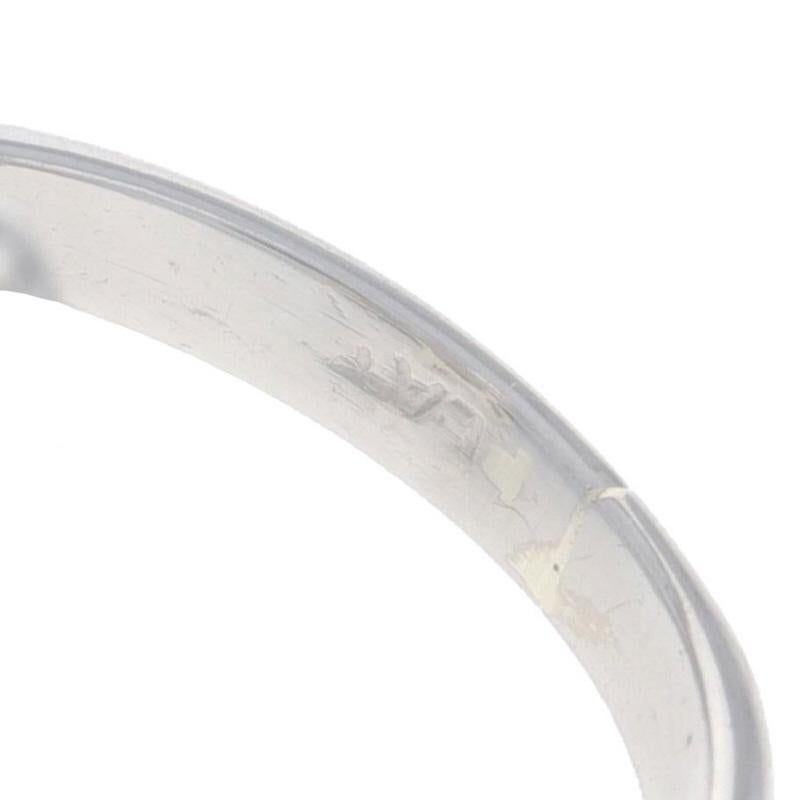 Anello a grappolo con diamante vintage a nastro floreale - 950 Brilliante rotondo 0,40 ct. in vendita 2