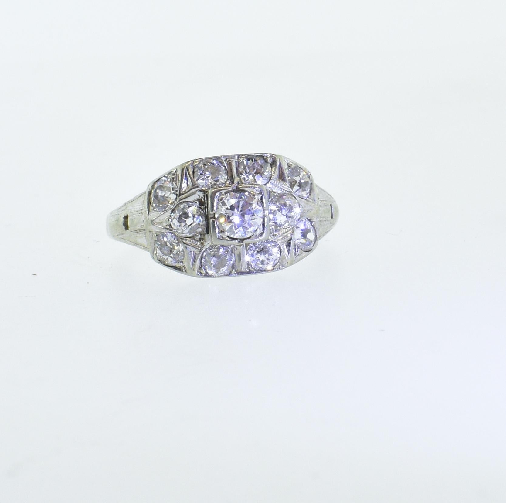 Diamond Vintage Ring, circa 1938 6