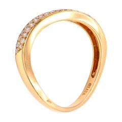 Diamond Wave Ring Rose Gold