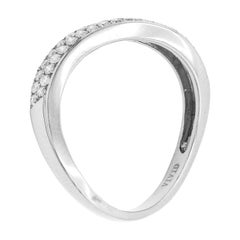 Diamond Wave Ring White Gold