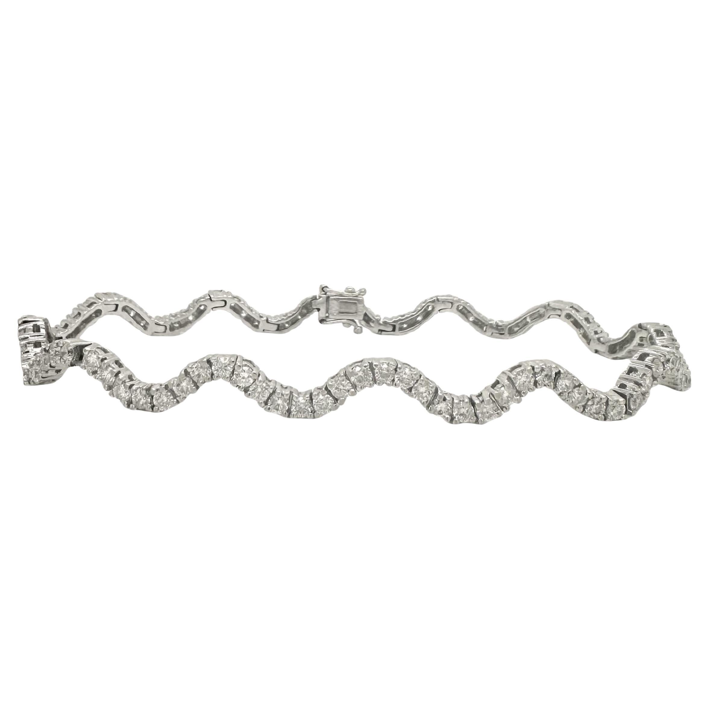 Bracelet tennis en or blanc et diamants