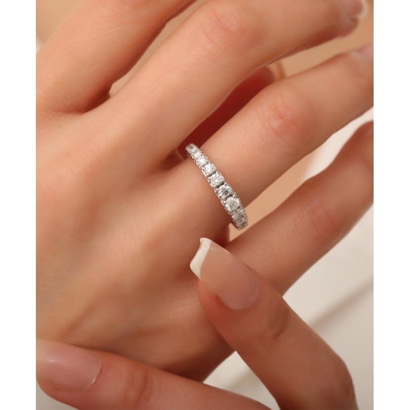 Diamant Hochzeit 1,12ct Band Ring (Moderne) im Angebot