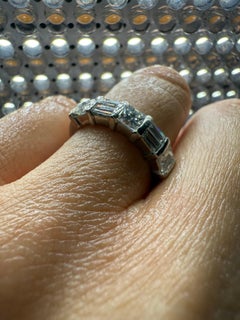 Diamond wedding band 1.20 carats platinum ladies diamond ring