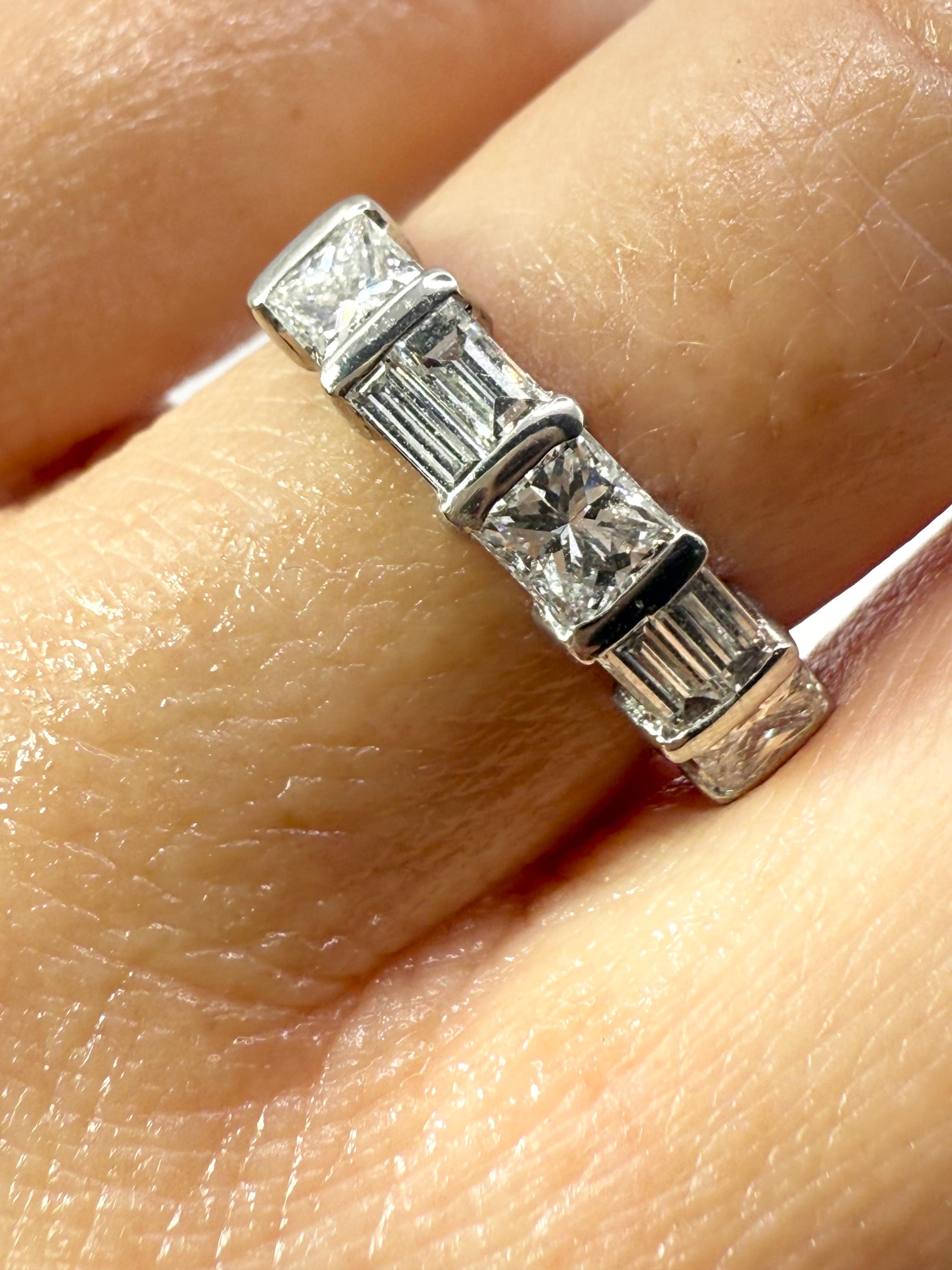 Diamant Ehering 1,20 Karat Platin Damen Diamantring im Angebot 2