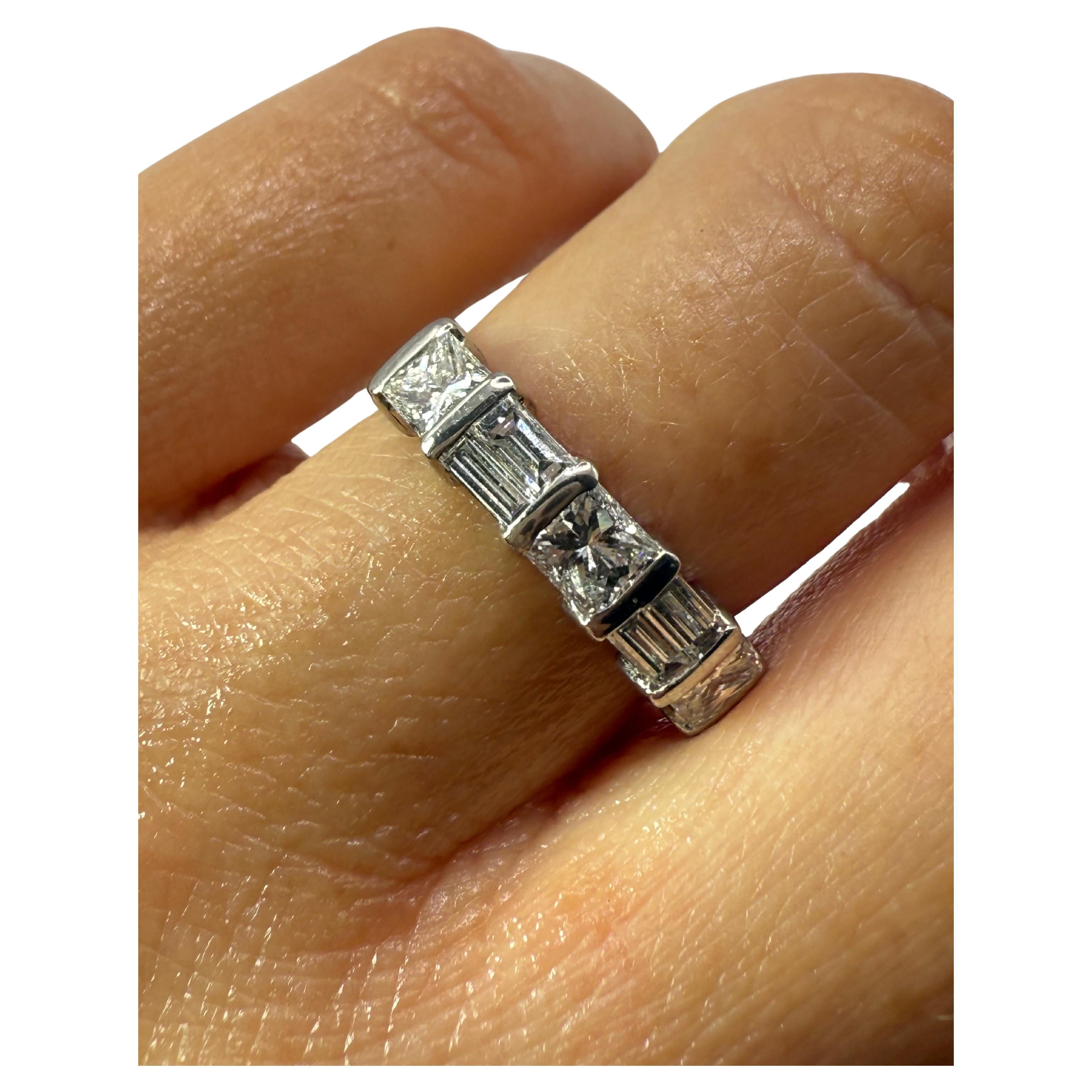 Diamant Ehering 1,20 Karat Platin Damen Diamantring im Angebot