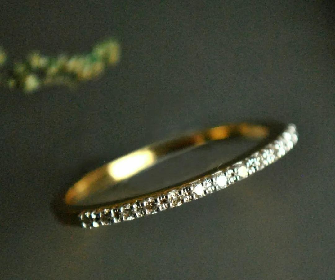 Diamond Wedding Band 14k Solid Gold Straight Wedding Stack Ring Engagement Band
Light weight can be worn everyday

Additional information:
Condition: New with tags: A brand-new, unused, and unworn item (including handmade items) in the original