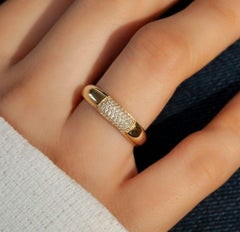 Diamond Wedding Band 14K Solid Gold Unisex wedding Ring Valentines Gift