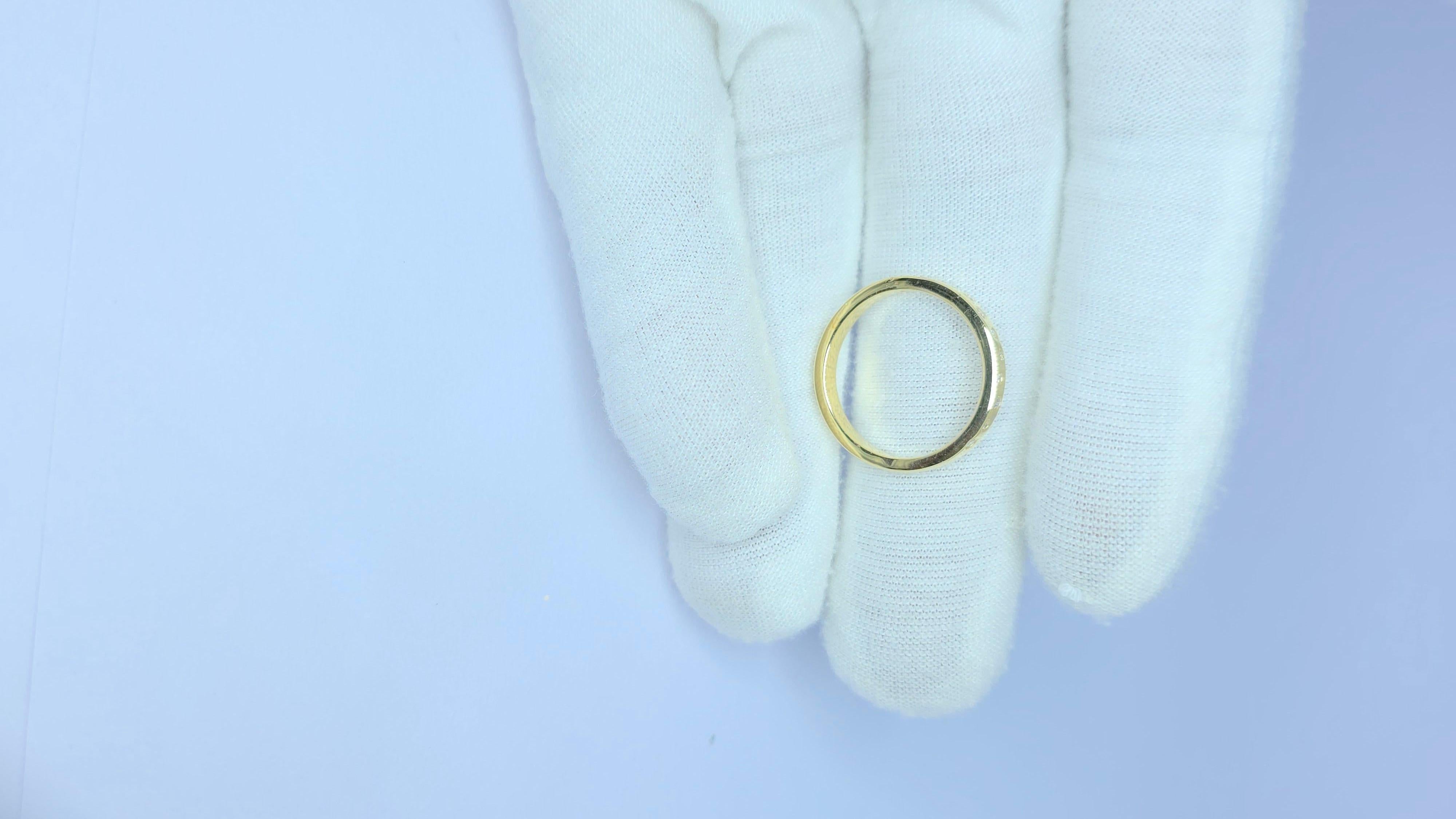 Fede nuziale con diamante Anello impilabile con diamante in oro giallo 14K in vendita 6