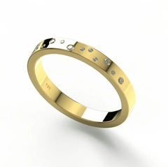 Diamond Wedding Band 14K Yellow Gold Diamond Stacking Ring