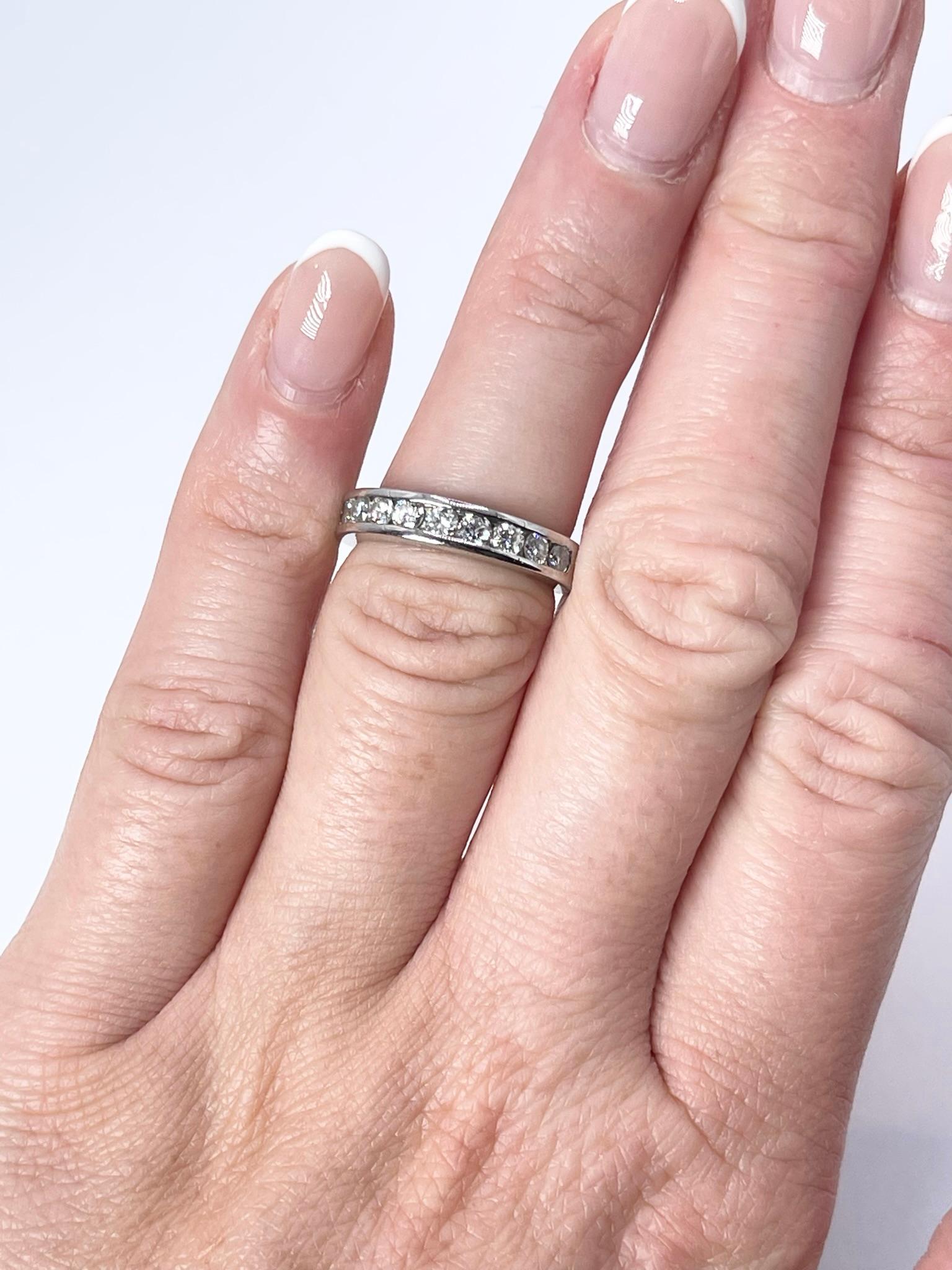 Women's Diamond wedding band 14KT 0.80ct marriage diamond ring natural diamonds For Sale