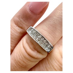 Diamant-Hochzeitsring 14KT Gold 1,20 Karat Diamantring im Prinzessinnenschliff