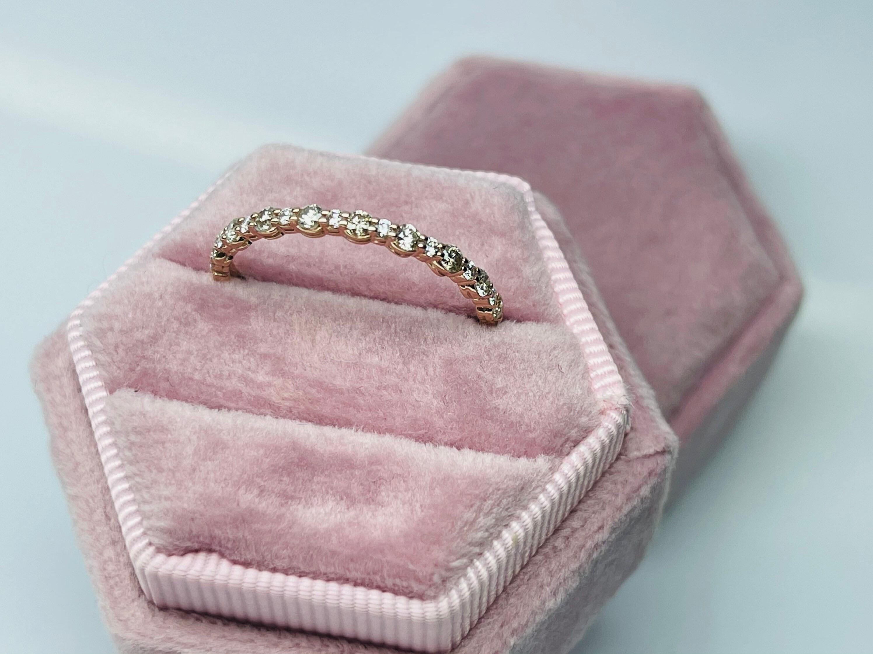 This ring is so versatile! Nice sparkle with 0.35 carats of diamonds VS clarity and F color, it can be a wedding band, marriage ring, promise ring or stacking ring. Size 6 and can be re-sized. 

*Item will come with a beautiful packaging and