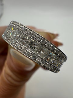 Diamond wedding band 18KT white gold 2.75ct