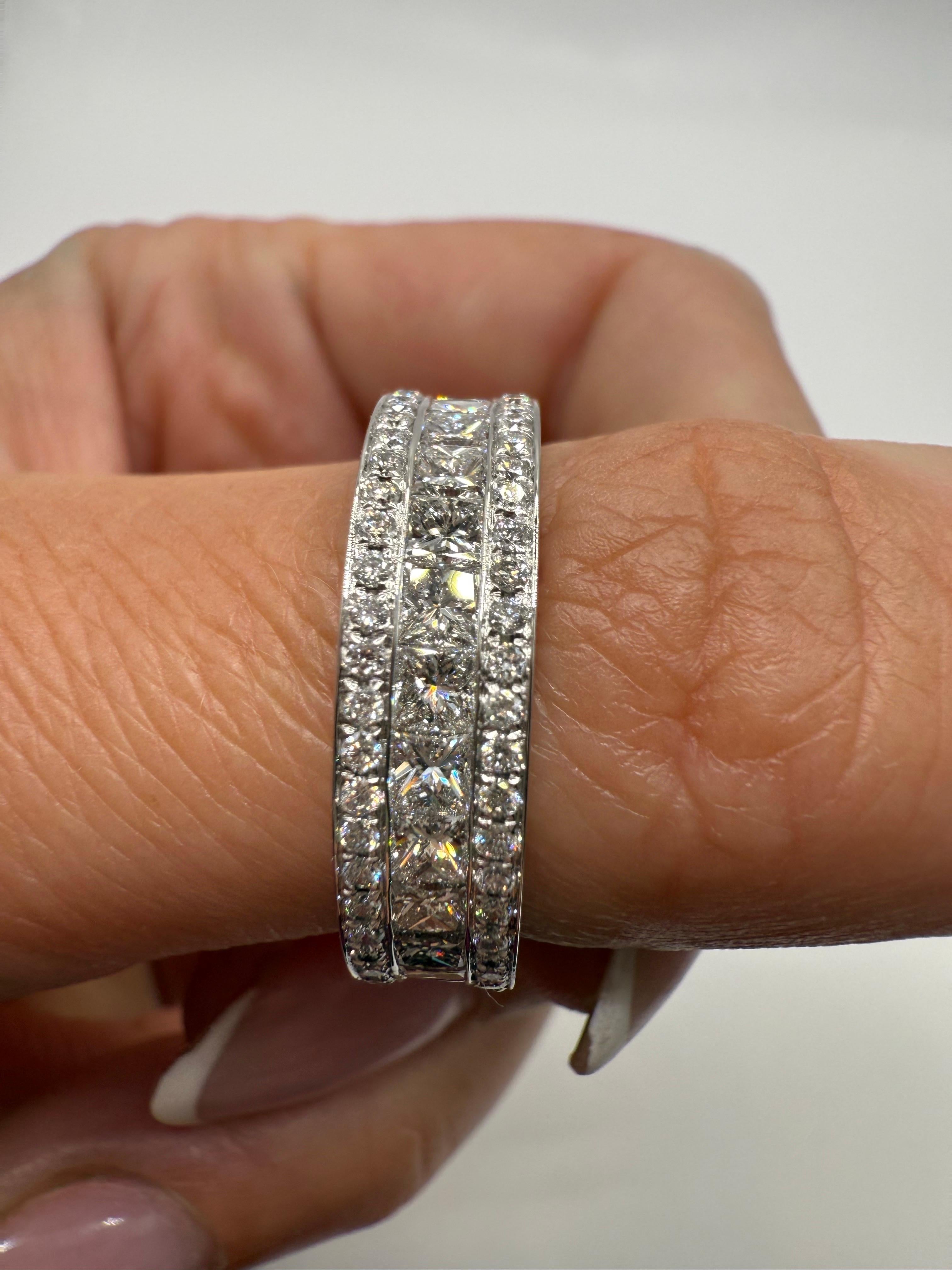 Fede nuziale con diamante in oro bianco 18KT 2,75ct in vendita 1