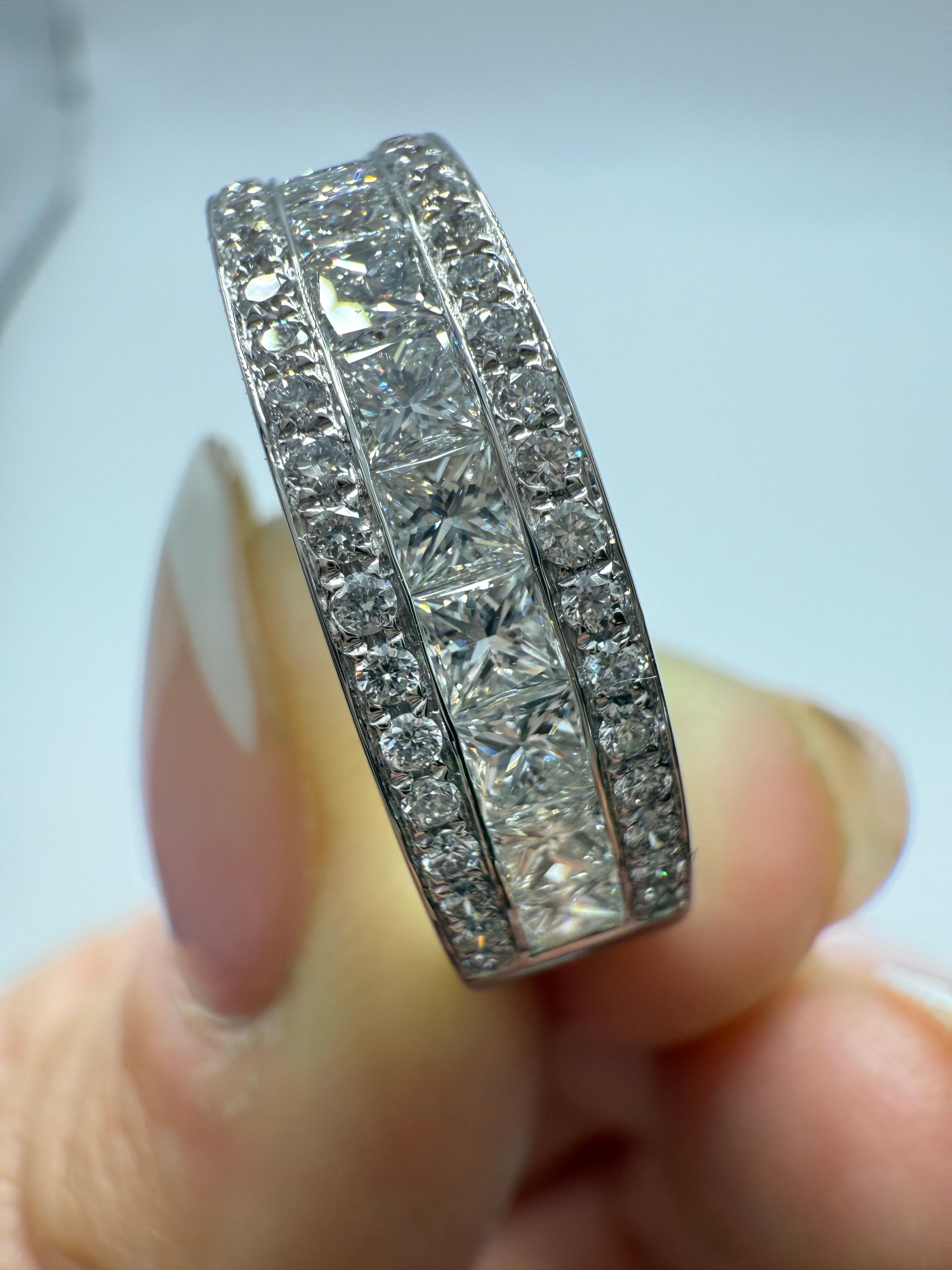 Fede nuziale con diamante in oro bianco 18KT 2,75ct in vendita 2