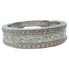 Diamond wedding band 18KT white gold 2.75ct
