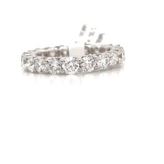 Diamond Wedding Band 3.00 Carat H SI1 14 Karat White Gold