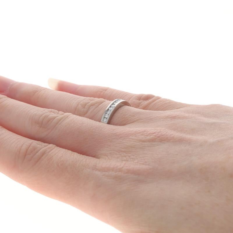 Women's Diamond Wedding Band - 950 Round Brilliant .22ctw Channel Set Ring For Sale