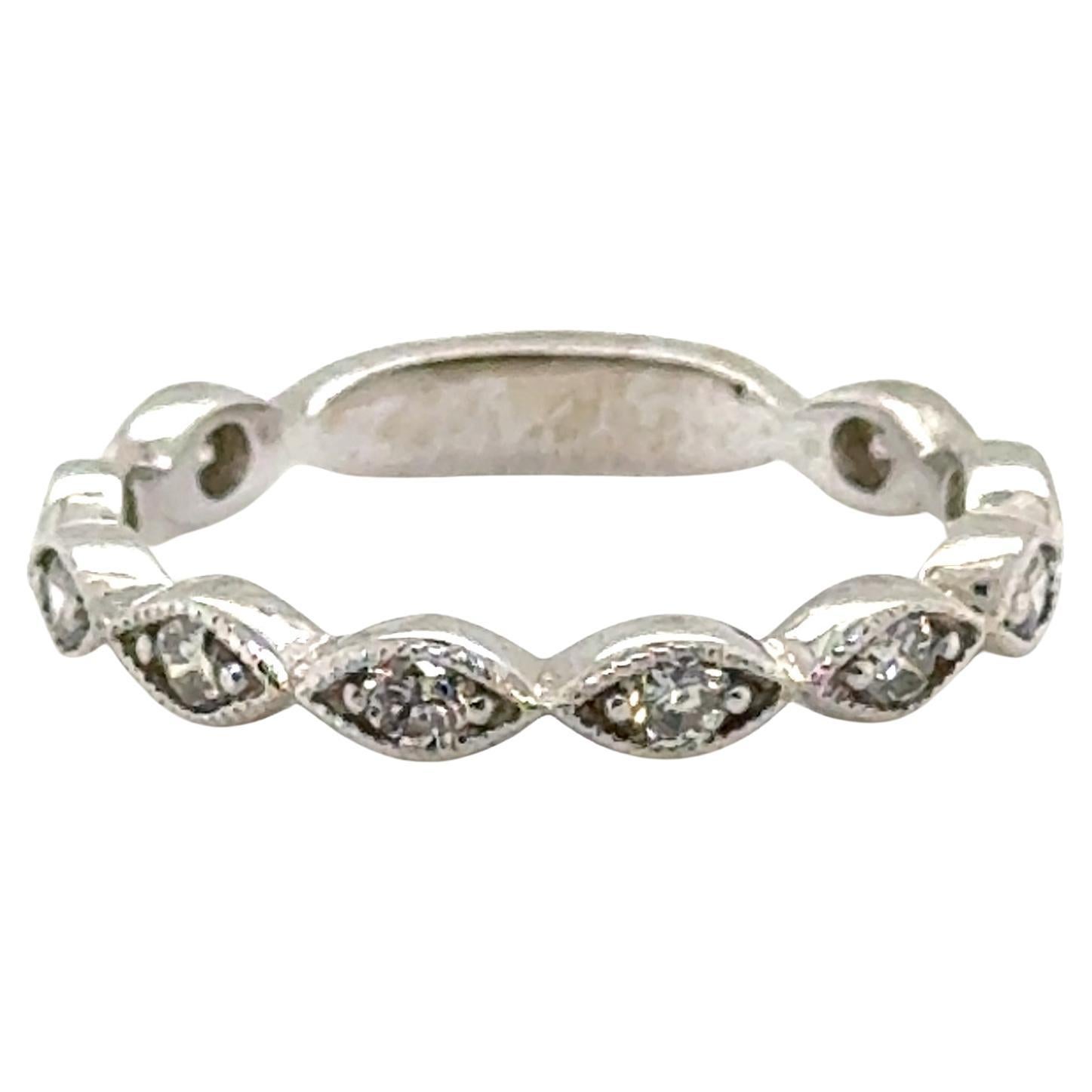 Diamond Wedding Band Anniversary Ring .25ct Mined 14K White Gold Brand New
