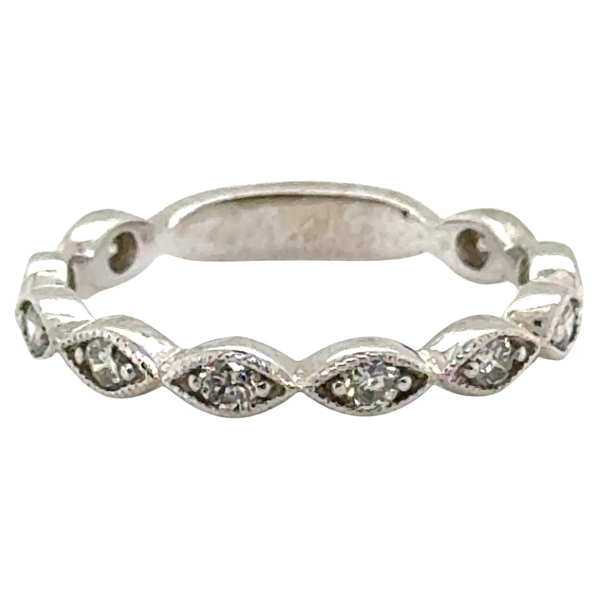 Diamond Wedding Band Anniversary Ring .25ct Mined 14K White Gold Brand New