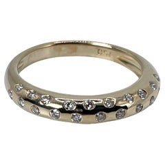 Diamond wedding band Dome marriage ring 18KT 0.36ct diamond ring