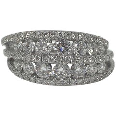 Diamond Wedding Band in 18 Karat White Gold