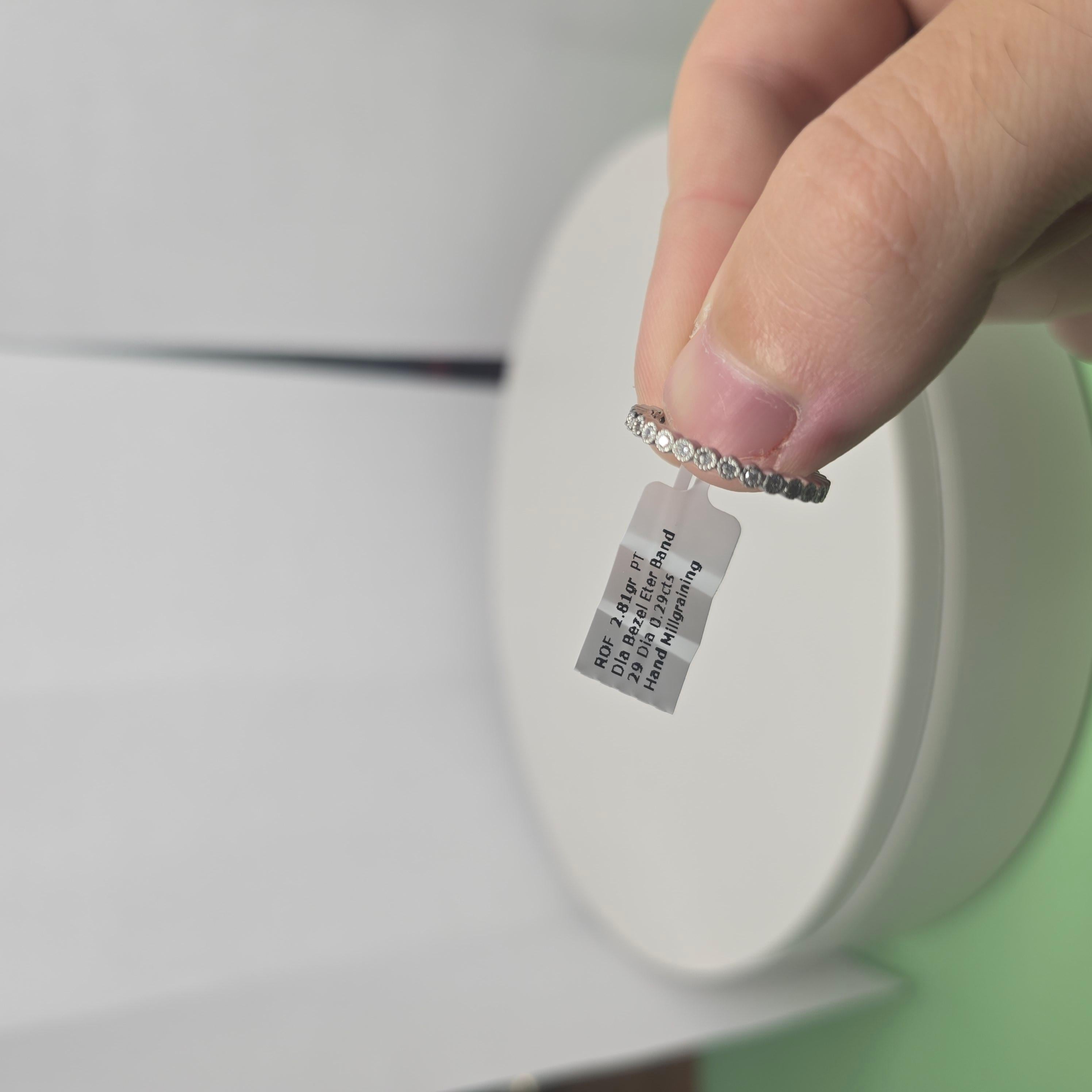 Diamant-Trauring in PLATINUM Lünette Trauring für Damen oder Herren im Angebot