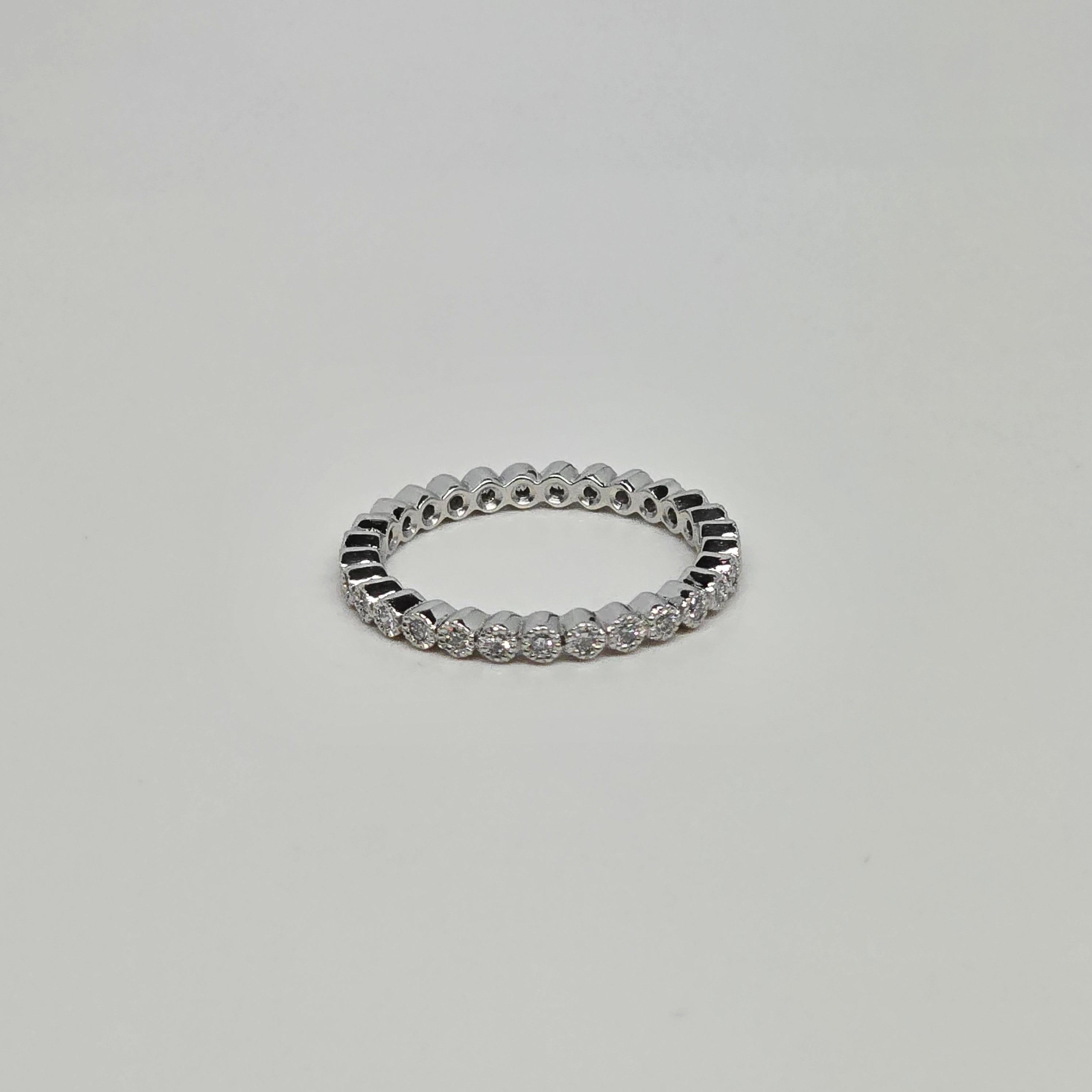 Diamant-Trauring in PLATINUM Lünette Trauring im Angebot 1