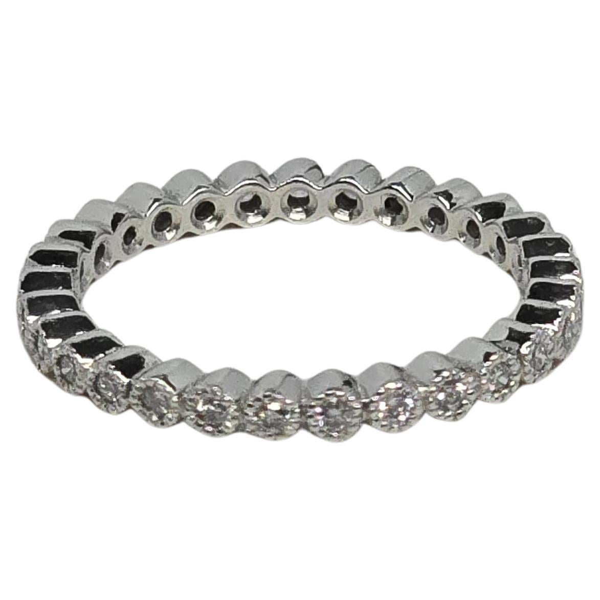 Fede nuziale con diamante in PLATINO a castone