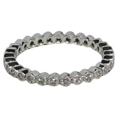 Fede nuziale con diamante in PLATINO a castone