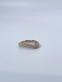 Diamond wedding band pave set diamonds ring marriage ring 0.75ct 18KT