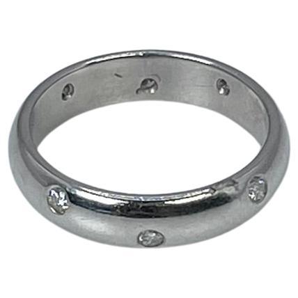 Diamond Wedding Band Platinum 0.16ct Diamond Ring Wedding Ring Classic  For Sale