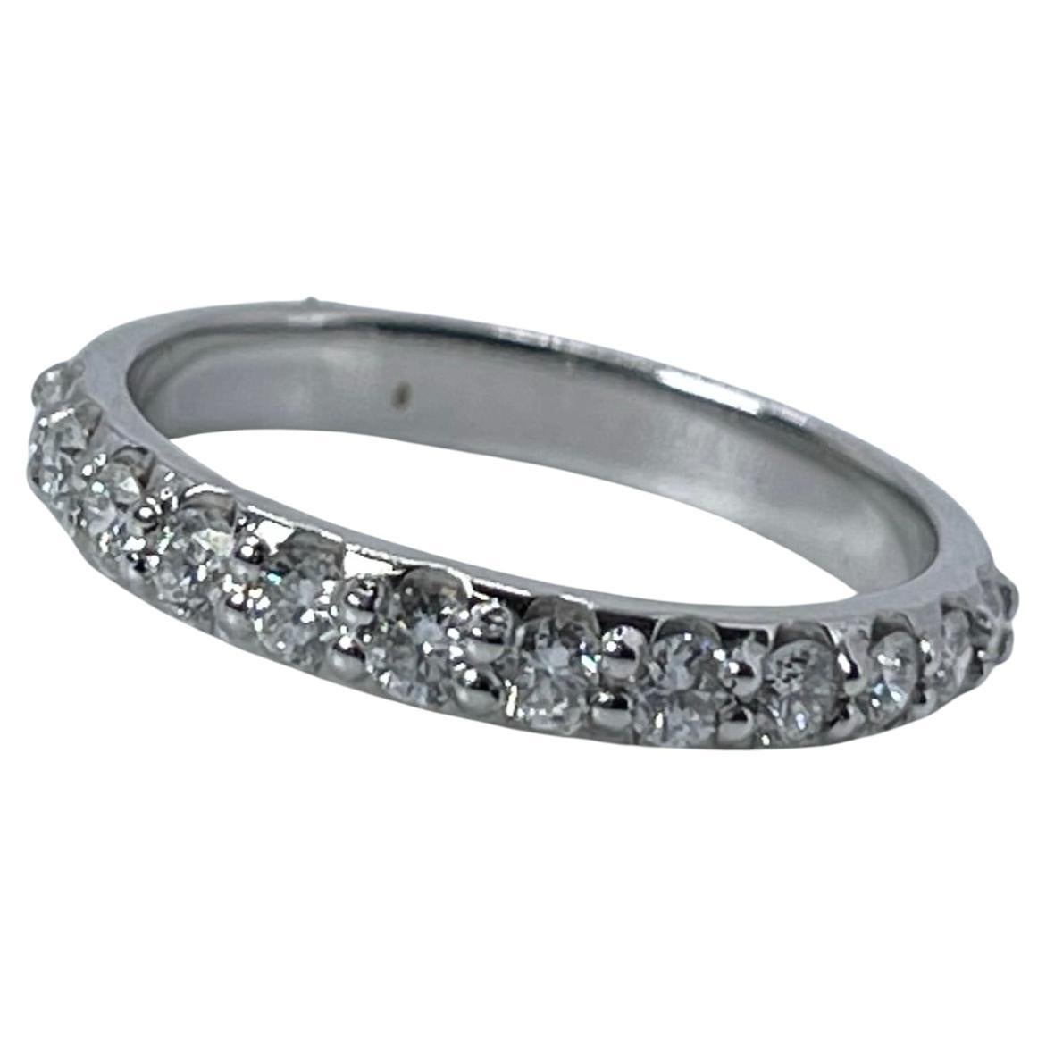 Diamond Wedding Band Platinum Diamond Ring Marraige Ring 0.58ct For Sale