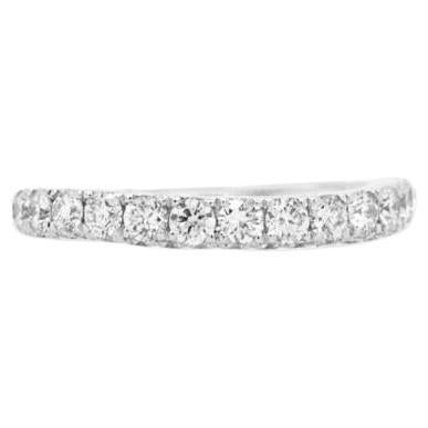 Diamond Wedding Band Ring 1.41 Carats 47 Diamonds 18K White Gold For Sale