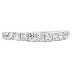 Diamant-Hochzeitsring 1,41 Karat 47 Diamanten 18K Weißgold