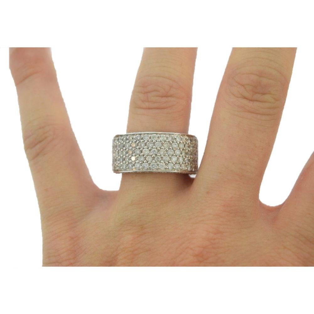 Diamond Wedding Band / Ring White Gold, 6.68 Carat 1