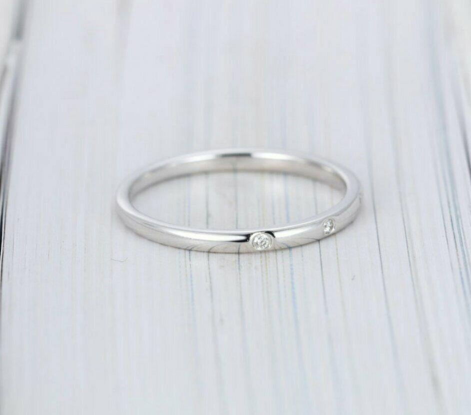 Diamond Wedding Band Round Cut Diamond Engagement Band 14k White Gold Ring
Light weight can be worn everyday

Additional information:
Condition: New without tags: A brand-new, unused, and unworn item (including handmade items) that is not in