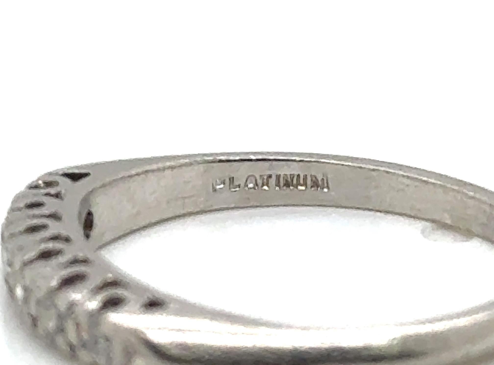 Taille simple Alliance diamant simple taille Art Deco Antique 1930s Platinum Ring en vente